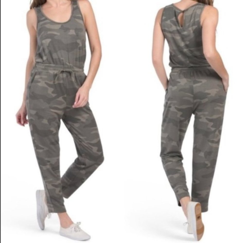 Splendid Camo Terry Tank‎ Jumpsuit Tank Super Soft Size XL